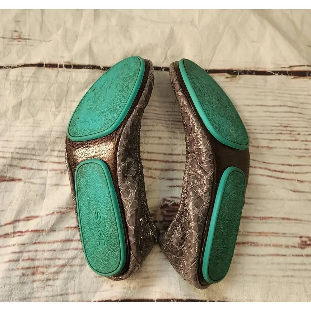 Tieks Slate Gray Croc Size 7